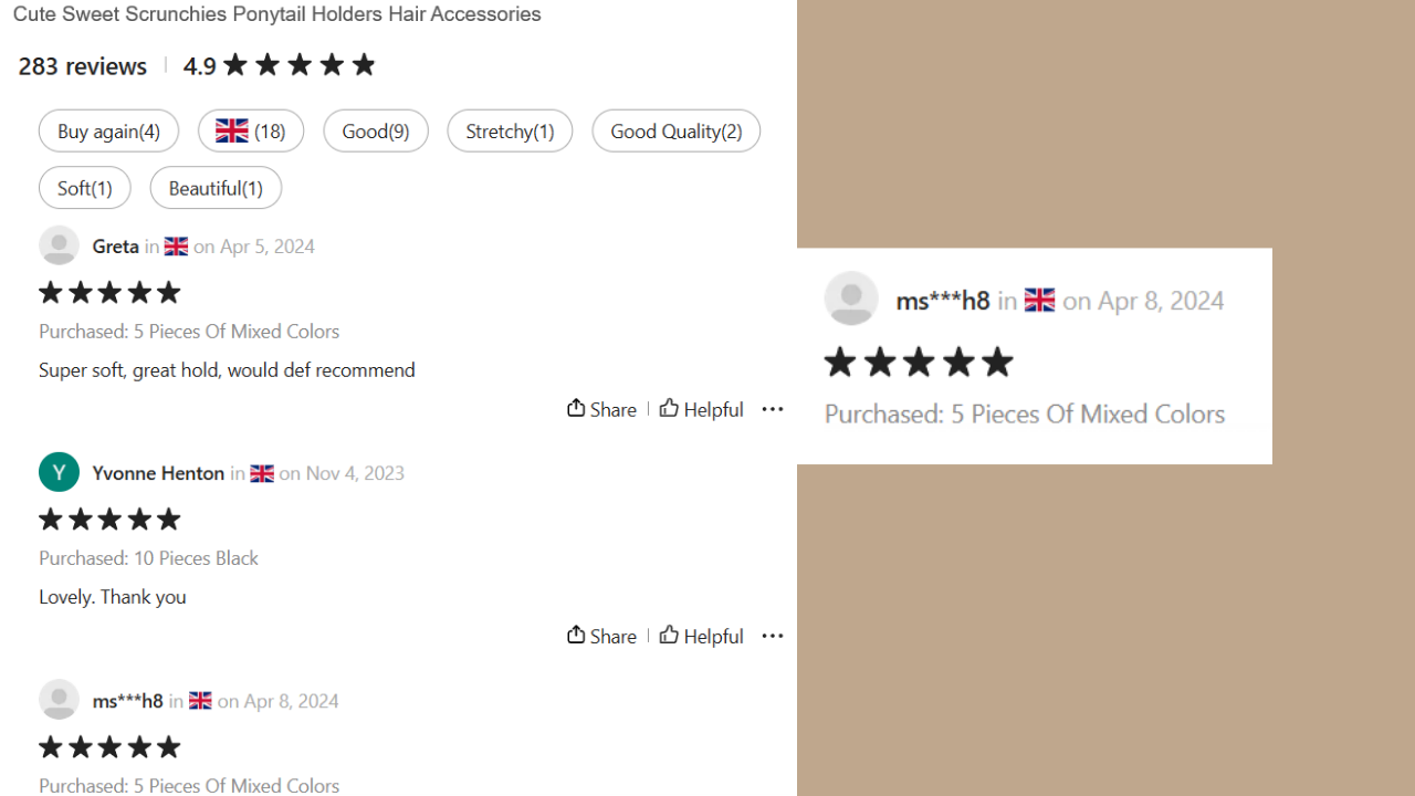 Cute Sweet Scrunchies Ponytail Holders Hair Accessories