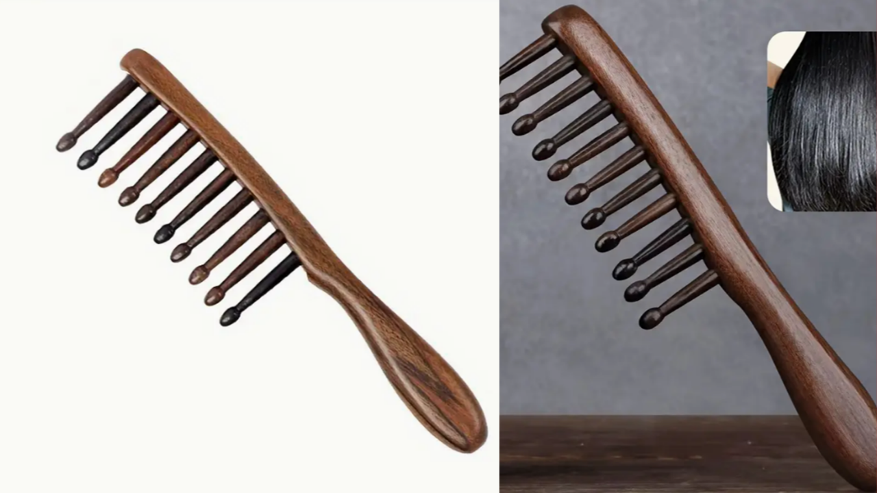 Sandal wood Wide-Tooth Comb