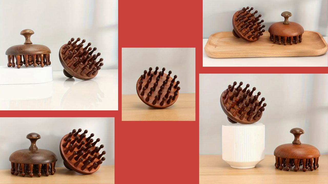 Sandalwood Disc Massage Hair Comb